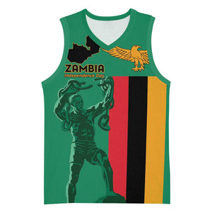 Zambia Independence Day Personalized Basketball Jersey Statue of Freedom - African Pride