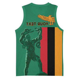 Zambia Independence Day Personalized Basketball Jersey Statue of Freedom - African Pride