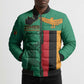 Personalized Zambia Independence Day Bomber Puffer Jacket Lusaka Freedom Statue