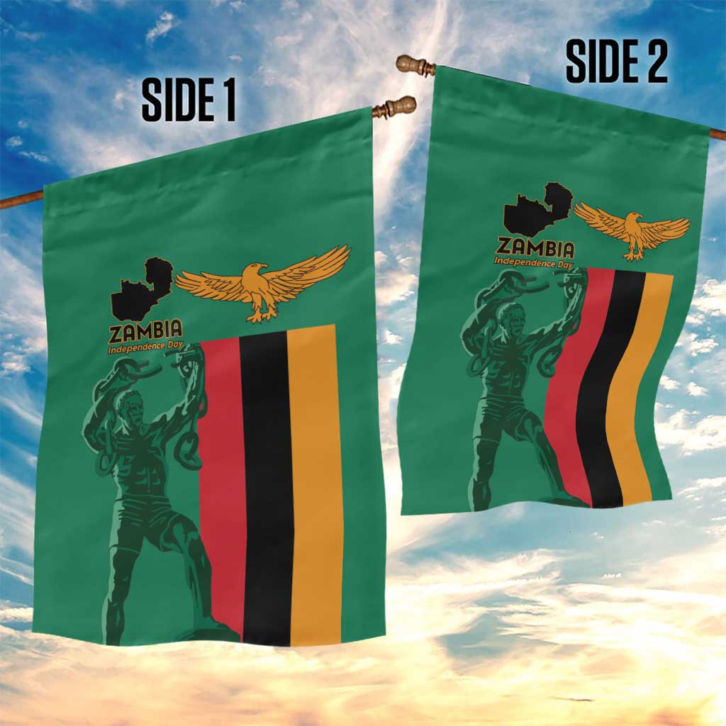 Zambia Independence Day Garden Flag Statue of Freedom - African Pride