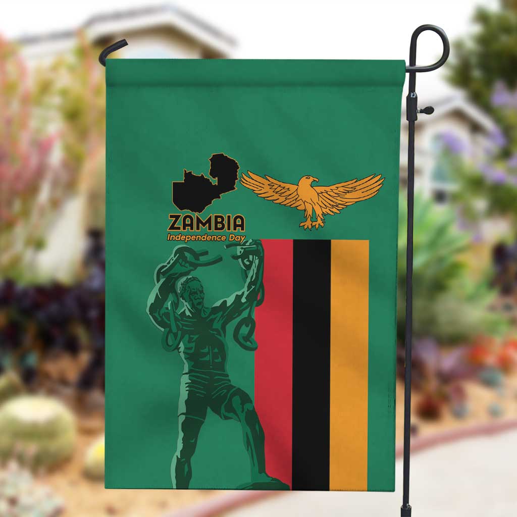 Zambia Independence Day Garden Flag Statue of Freedom - African Pride