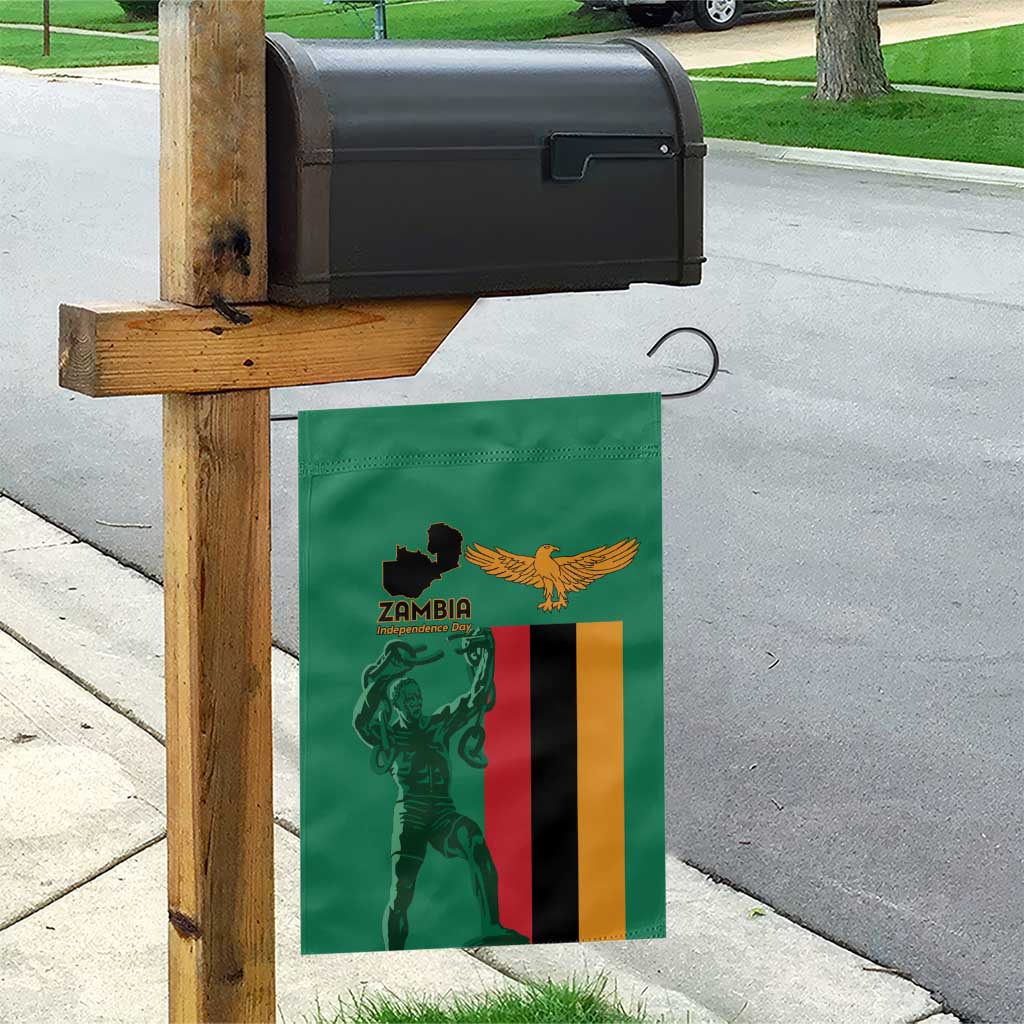 Zambia Independence Day Garden Flag Statue of Freedom - African Pride