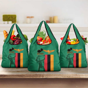 Zambia Independence Day Grocery Bag Statue of Freedom - African Pride