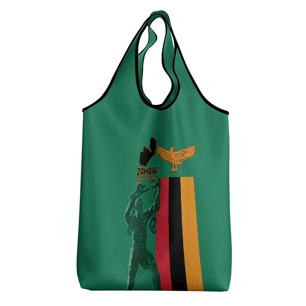 Zambia Independence Day Grocery Bag Statue of Freedom - African Pride