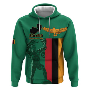 Zambia Independence Day Personalized Hoodie Statue of Freedom - African Pride