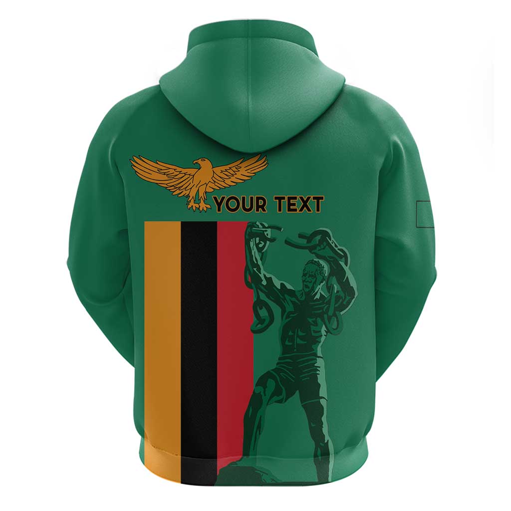 Zambia Independence Day Personalized Hoodie Statue of Freedom - African Pride