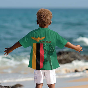 Zambia Independence Day Personalized Kid Hawaiian Shirt Statue of Freedom - African Pride