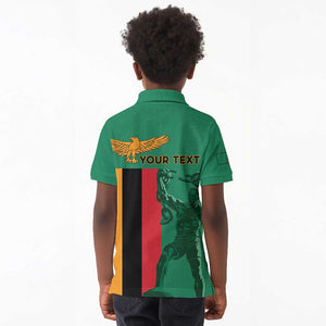 Zambia Independence Day Personalized Kid Polo Shirt Statue of Freedom - African Pride