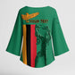 Personalized Zambia Independence Day Kimono Sleeve Blouse Lusaka Freedom Statue