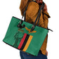Zambia Independence Day Leather Tote Bag Statue of Freedom - African Pride