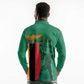 Zambia Independence Day Personalized Long Sleeve Polo Shirt Statue of Freedom - African Pride