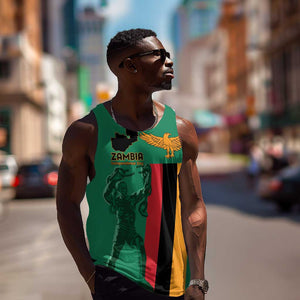 Zambia Independence Day Personalized Men Tank Top Statue of Freedom - African Pride