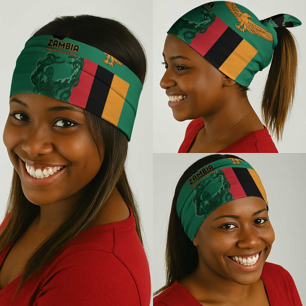 Zambia Independence Day Neck Gaiter Statue of Freedom - African Pride