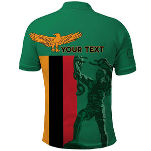 Zambia Independence Day Personalized Polo Shirt Statue of Freedom - African Pride