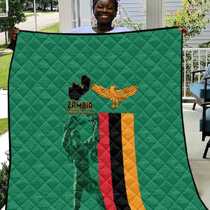 Zambia Independence Day Quilt Statue of Freedom - African Pride