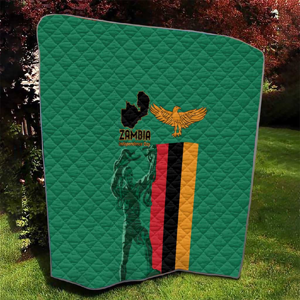 Zambia Independence Day Quilt Statue of Freedom - African Pride