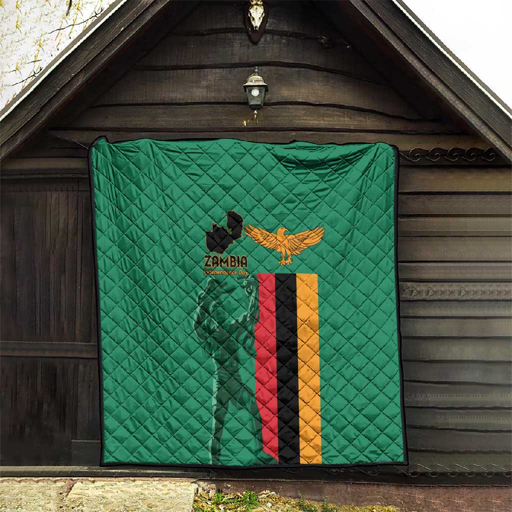 Zambia Independence Day Quilt Statue of Freedom - African Pride