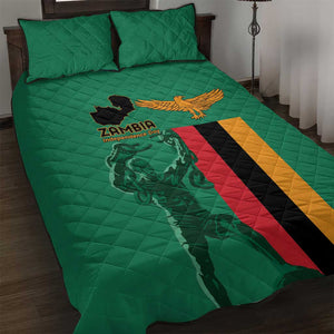 Zambia Independence Day Quilt Bed Set Statue of Freedom - African Pride