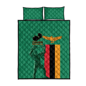 Zambia Independence Day Quilt Bed Set Statue of Freedom - African Pride