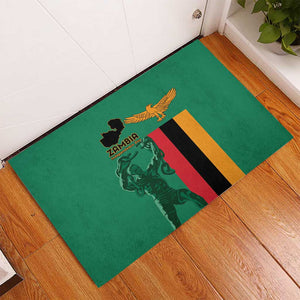 Zambia Independence Day Rubber Doormat Statue of Freedom - African Pride