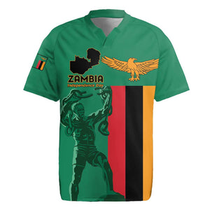 Zambia Independence Day Personalized Rugby Jersey Statue of Freedom - African Pride