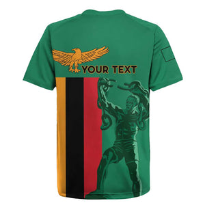 Zambia Independence Day Personalized Rugby Jersey Statue of Freedom - African Pride