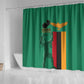 Zambia Independence Day Shower Curtain Statue of Freedom - African Pride