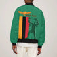 Zambia Independence Day Personalized Sleeve Zip Bomber Jacket Statue of Freedom - African Pride