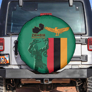 Zambia Independence Day Spare Tire Cover Statue of Freedom - African Pride