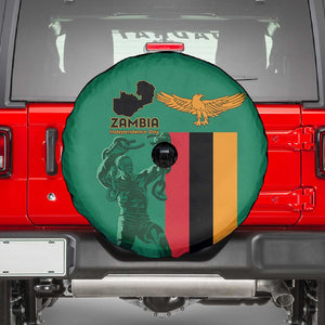 Zambia Independence Day Spare Tire Cover Statue of Freedom - African Pride