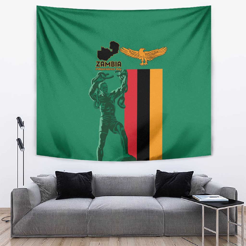 Zambia Independence Day Tapestry Statue of Freedom - African Pride