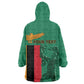 Zambia Independence Day Personalized Wearable Blanket Hoodie Statue of Freedom - African Pride