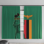 Zambia Independence Day Window Curtain Statue of Freedom - African Pride