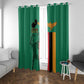 Zambia Independence Day Window Curtain Statue of Freedom - African Pride
