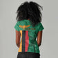 Zambia Independence Day Personalized Women V-Neck T-Shirt Statue of Freedom - African Pride