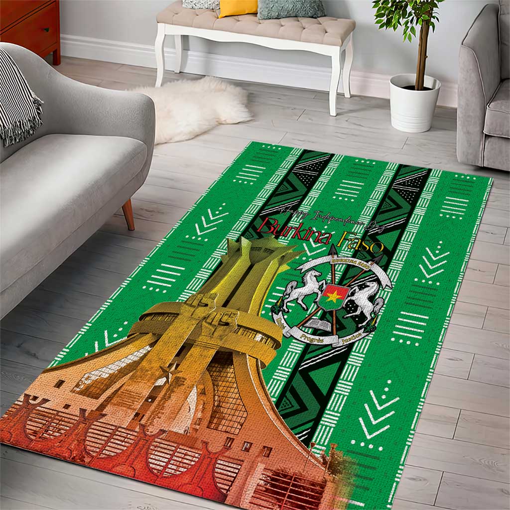 Burkina Faso Martyrs Day Area Rug Monument des Heros Nationaux - African Pride