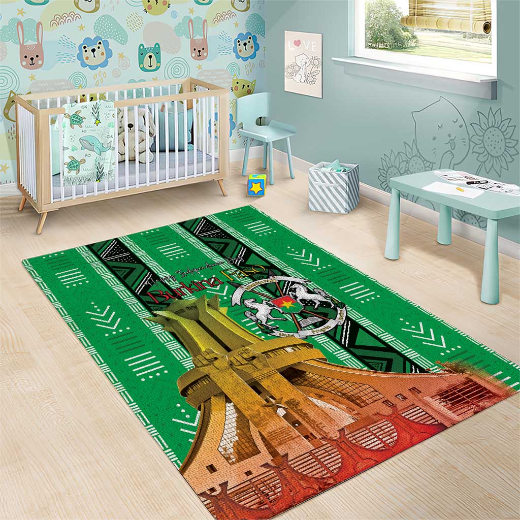 Burkina Faso Martyrs Day Area Rug Monument des Heros Nationaux - African Pride