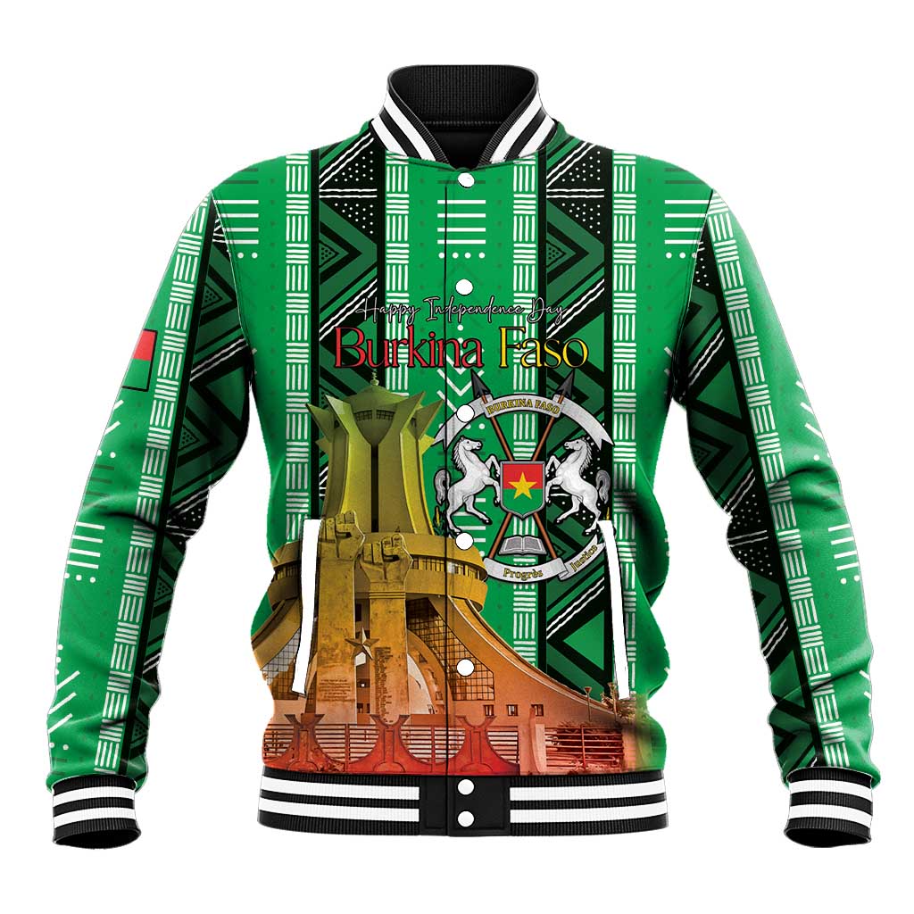 Burkina Faso Martyrs Day Personalized Baseball Jacket Monument des Heros Nationaux - African Pride