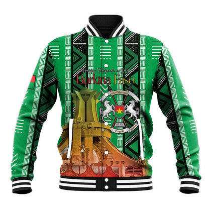 Burkina Faso Martyrs Day Personalized Baseball Jacket Monument des Heros Nationaux - African Pride