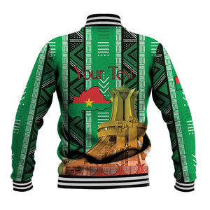Burkina Faso Martyrs Day Personalized Baseball Jacket Monument des Heros Nationaux - African Pride