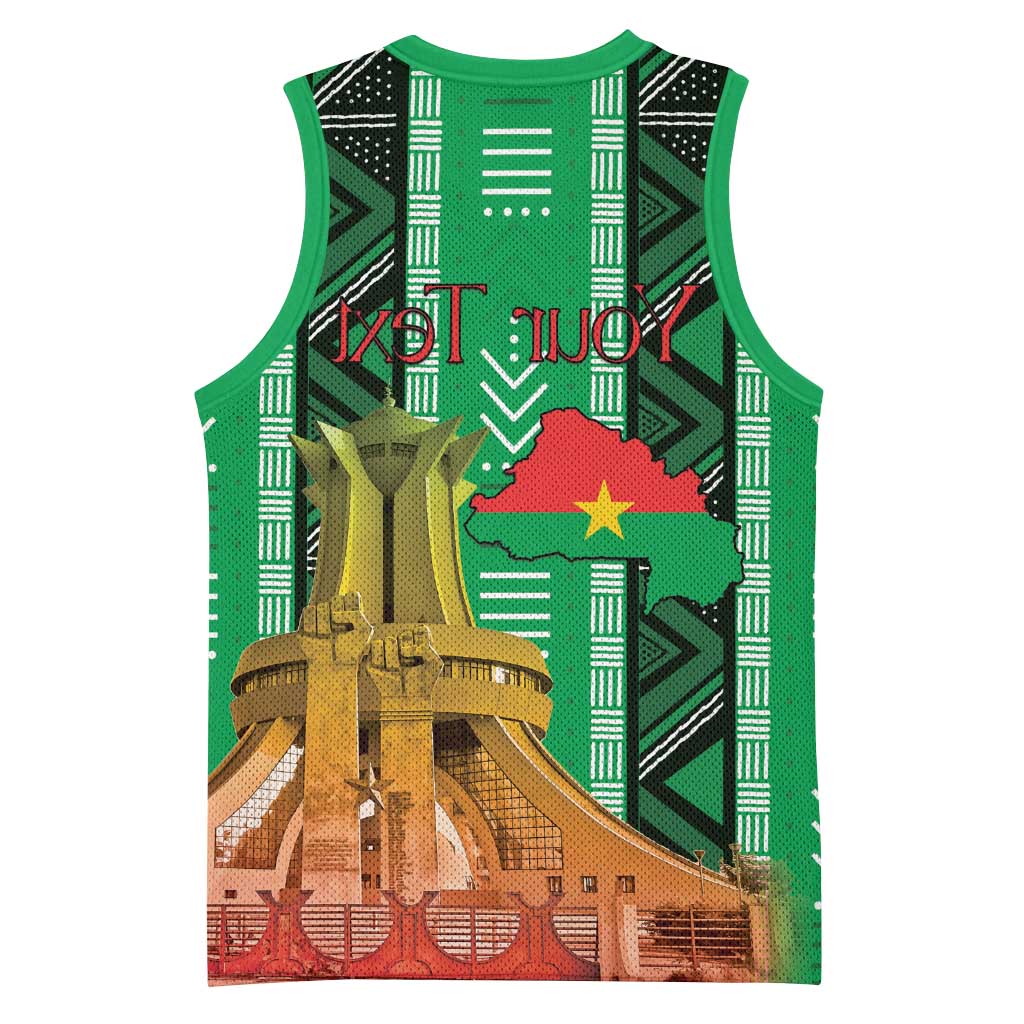 Burkina Faso Martyrs Day Personalized Basketball Jersey Monument des Heros Nationaux - African Pride