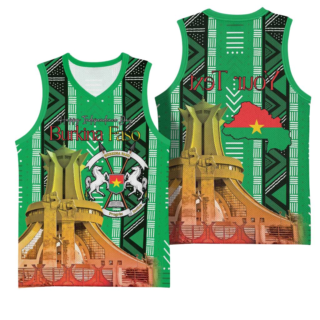 Burkina Faso Martyrs Day Personalized Basketball Jersey Monument des Heros Nationaux - African Pride