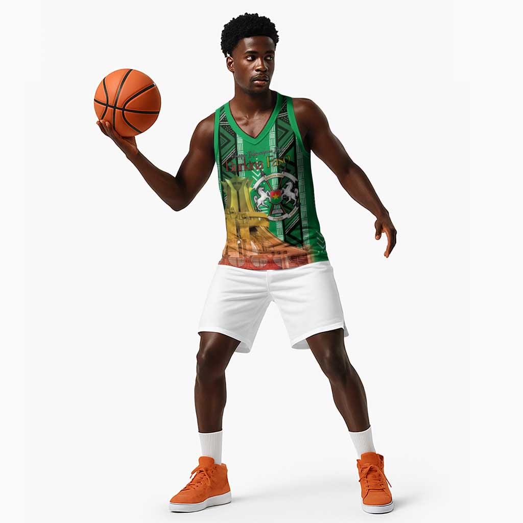 Burkina Faso Martyrs Day Personalized Basketball Jersey Monument des Heros Nationaux - African Pride