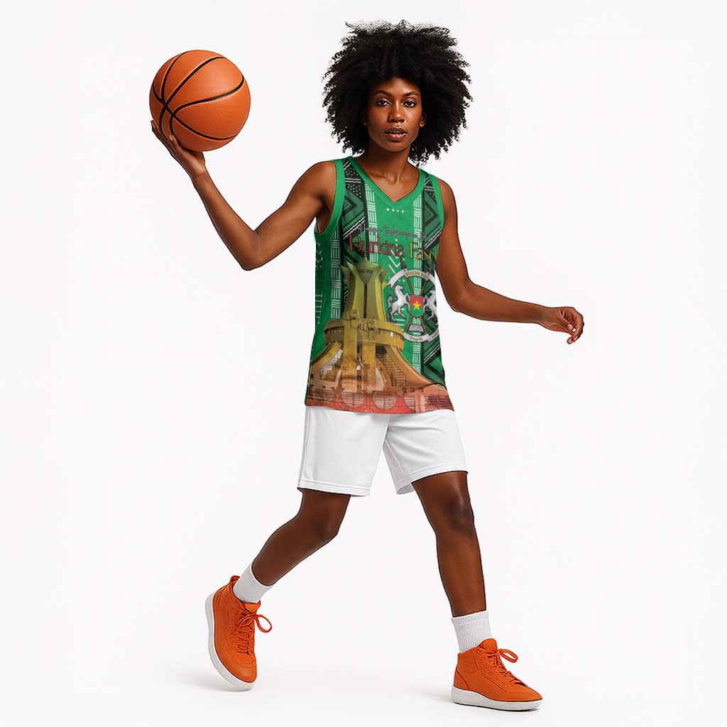 Burkina Faso Martyrs Day Personalized Basketball Jersey Monument des Heros Nationaux - African Pride