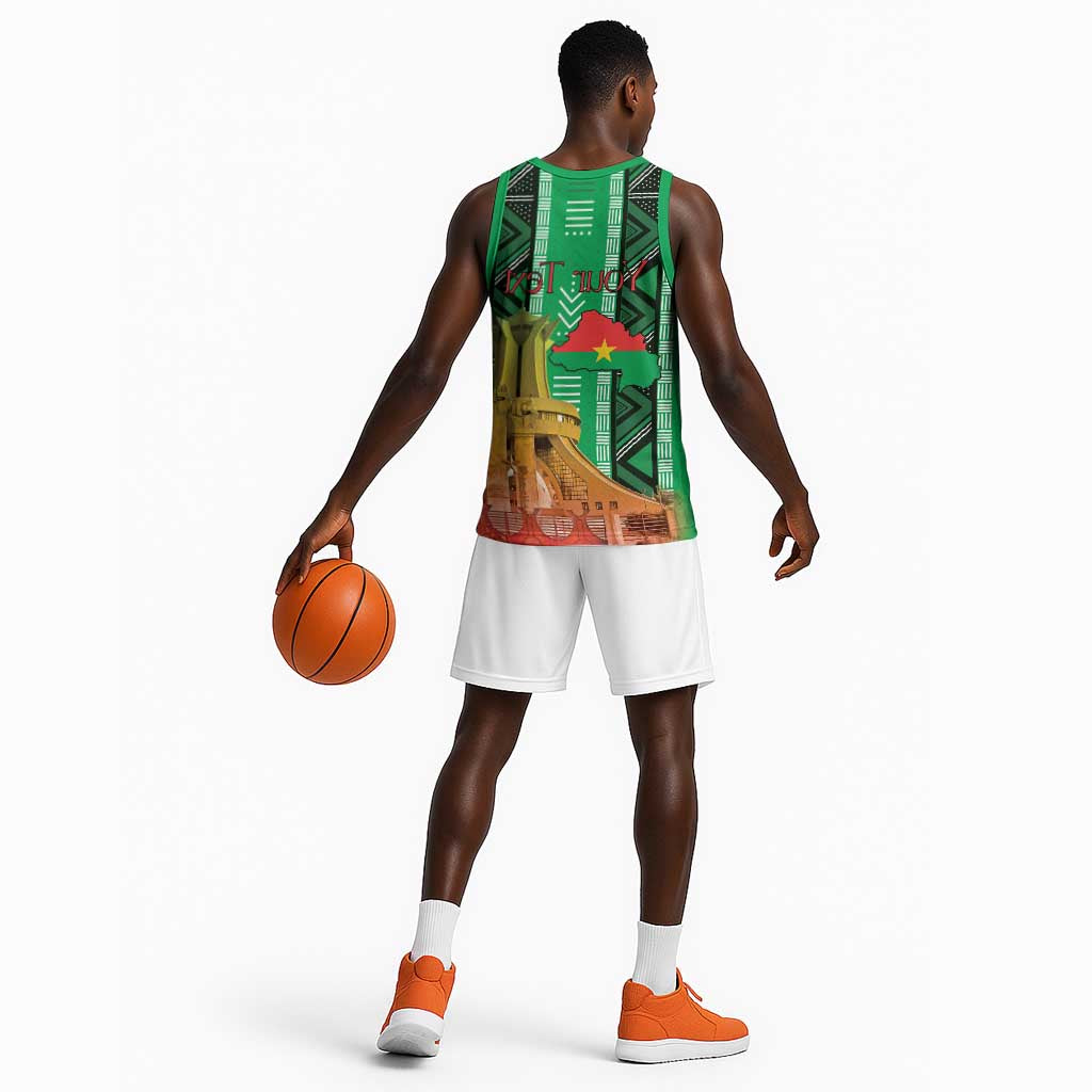 Burkina Faso Martyrs Day Personalized Basketball Jersey Monument des Heros Nationaux - African Pride