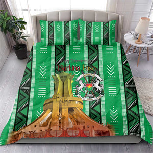 Burkina Faso Martyrs Day Bedding Set Monument des Heros Nationaux - African Pride