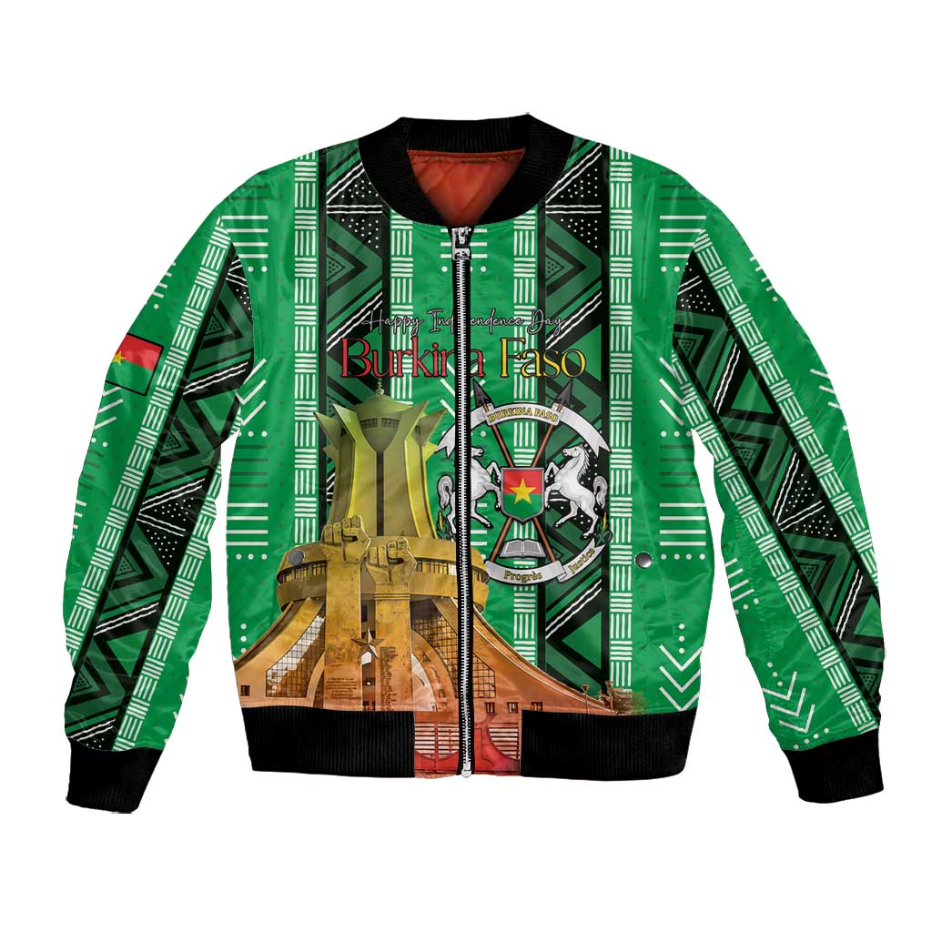 Burkina Faso Martyrs Day Personalized Bomber Jacket Monument des Heros Nationaux - African Pride