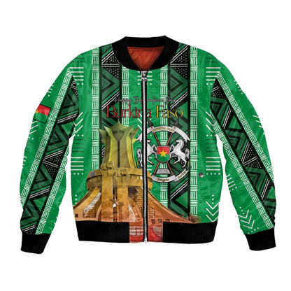 Burkina Faso Martyrs Day Personalized Bomber Jacket Monument des Heros Nationaux - African Pride