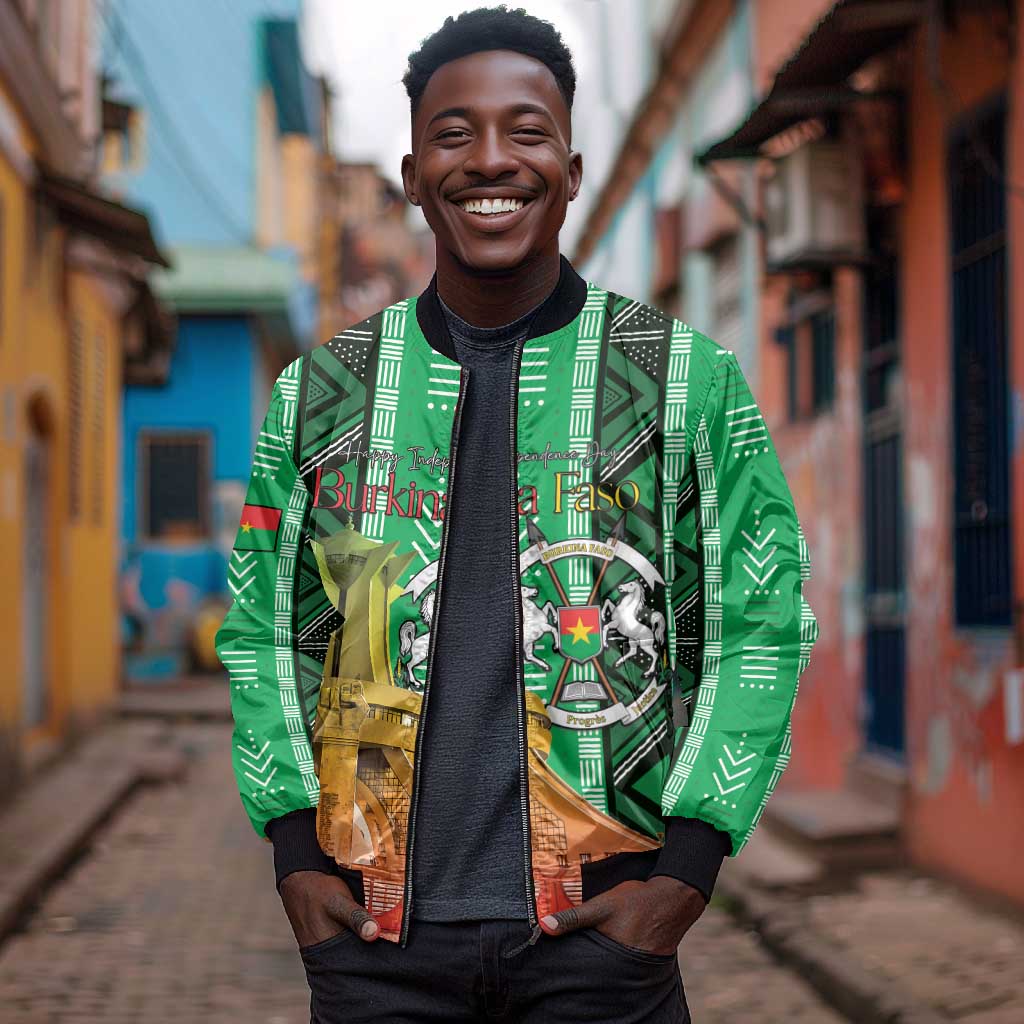 Burkina Faso Martyrs Day Personalized Bomber Jacket Monument des Heros Nationaux - African Pride