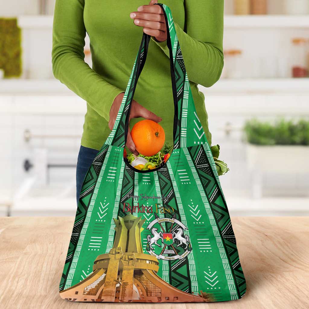 Burkina Faso Martyrs Day Grocery Bag Monument des Heros Nationaux - African Pride